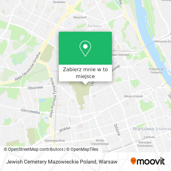 Mapa Jewish Cemetery Mazowieckie Poland