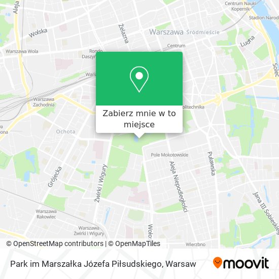 Mapa Park im Marszałka Józefa Piłsudskiego