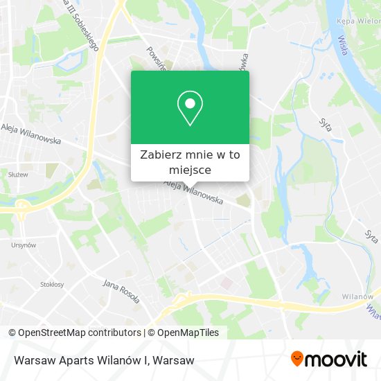 Mapa Warsaw Aparts Wilanów I