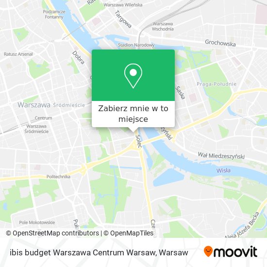 Mapa ibis budget Warszawa Centrum Warsaw