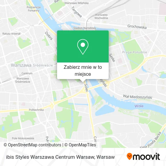 Mapa ibis Styles Warszawa Centrum Warsaw