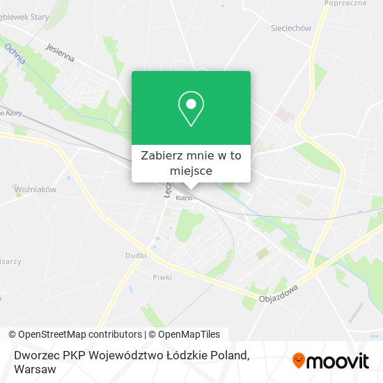 Mapa Dworzec PKP Województwo Łódzkie Poland