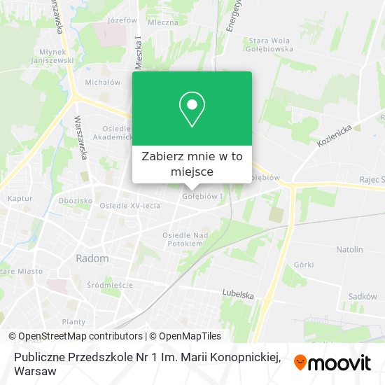 Mapa Publiczne Przedszkole Nr 1 Im. Marii Konopnickiej