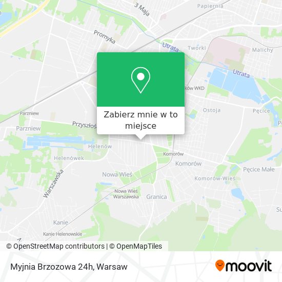 Mapa Myjnia Brzozowa 24h