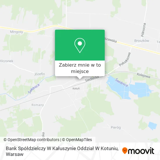 Mapa Bank Spółdzielczy W Kałuszynie Oddział W Kotuniu
