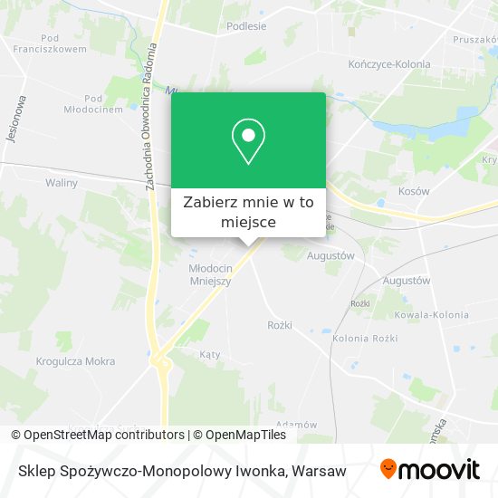 Mapa Sklep Spożywczo-Monopolowy Iwonka