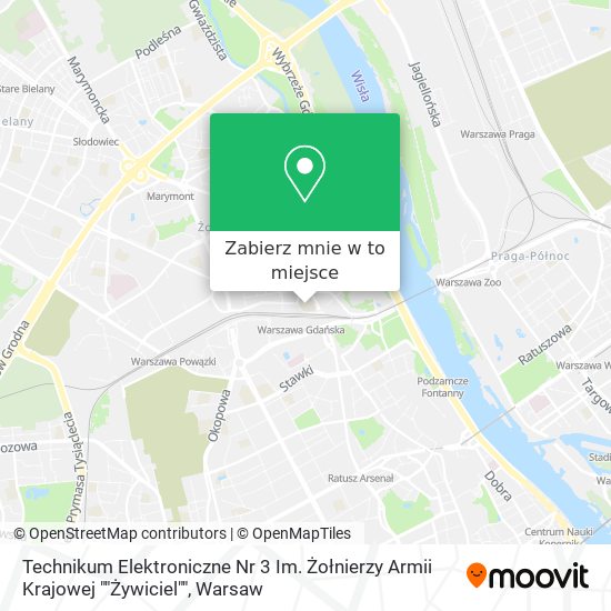 Mapa Technikum Elektroniczne Nr 3 Im. Żołnierzy Armii Krajowej ""Żywiciel""