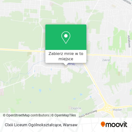 Mapa Clxiii Liceum Ogólnokształcące