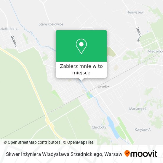 Mapa Skwer Inżyniera Władysława Srzednickiego