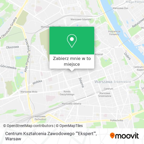 Mapa Centrum Kształcenia Zawodowego ""Ekspert""