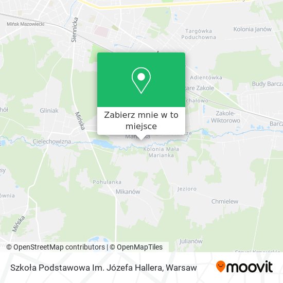 Mapa Szkoła Podstawowa Im. Józefa Hallera