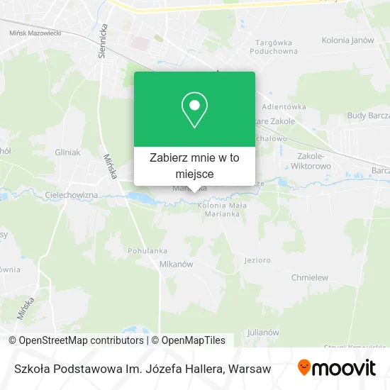 Mapa Szkoła Podstawowa Im. Józefa Hallera