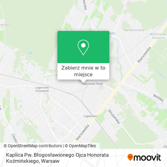 Mapa Kaplica Pw. Błogosławionego Ojca Honorata Koźmińskiego