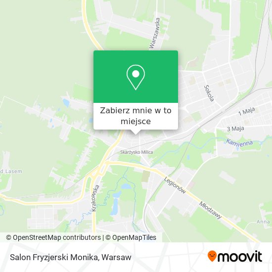 Mapa Salon Fryzjerski Monika