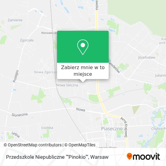 Mapa Przedszkole Niepubliczne ""Pinokio""