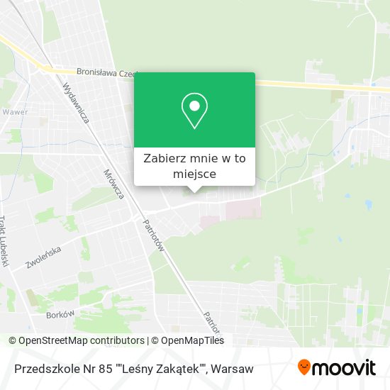 Mapa Przedszkole Nr 85 ""Leśny Zakątek""