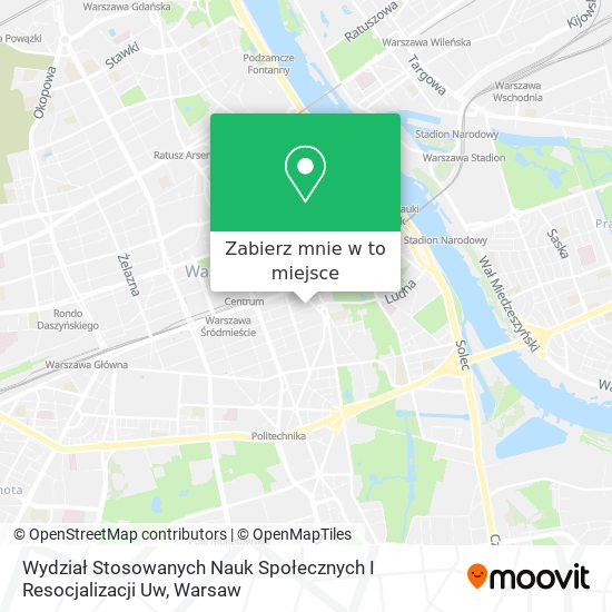 Mapa Wydział Stosowanych Nauk Społecznych I Resocjalizacji Uw