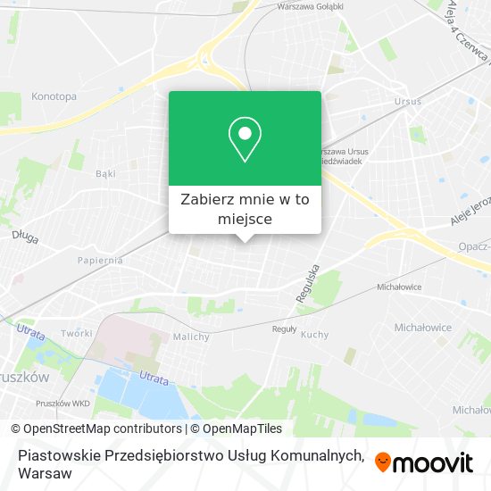 Mapa Piastowskie Przedsiębiorstwo Usług Komunalnych