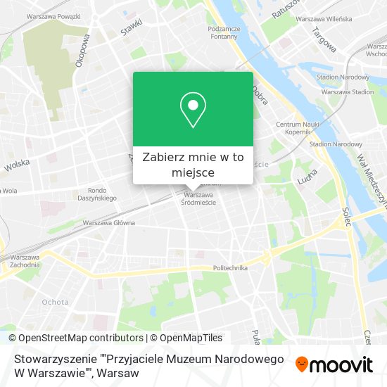 Mapa Stowarzyszenie ""Przyjaciele Muzeum Narodowego W Warszawie""