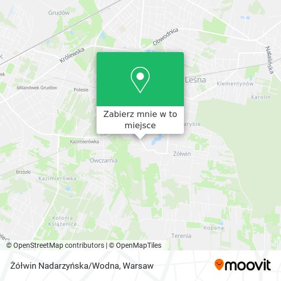 Mapa Żółwin Nadarzyńska/Wodna