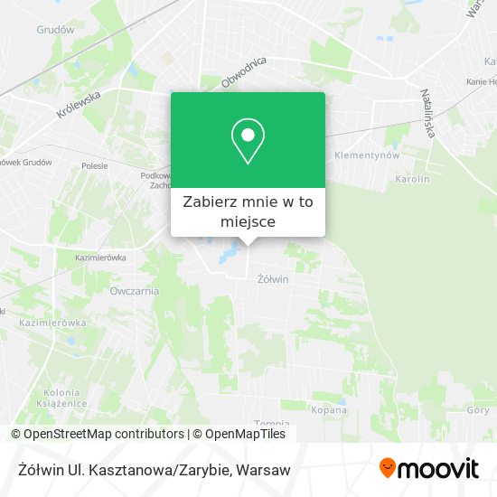 Mapa Żółwin Ul. Kasztanowa/Zarybie