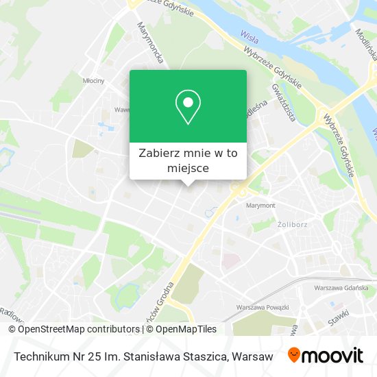 Mapa Technikum Nr 25 Im. Stanisława Staszica