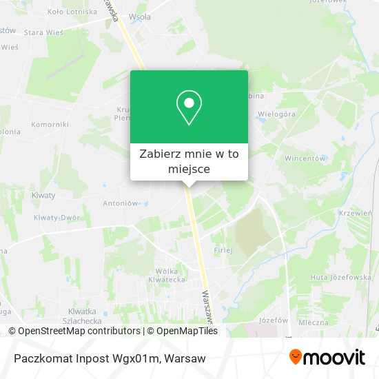 Mapa Paczkomat Inpost Wgx01m