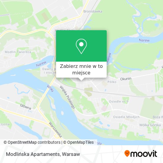 Mapa Modlińska Apartaments