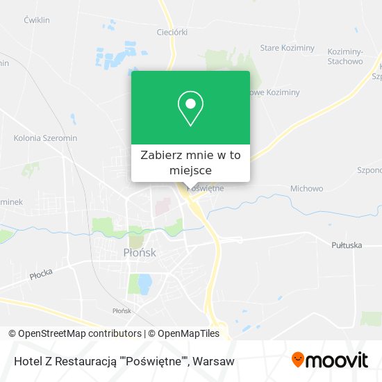 Mapa Hotel Z Restauracją ""Poświętne""