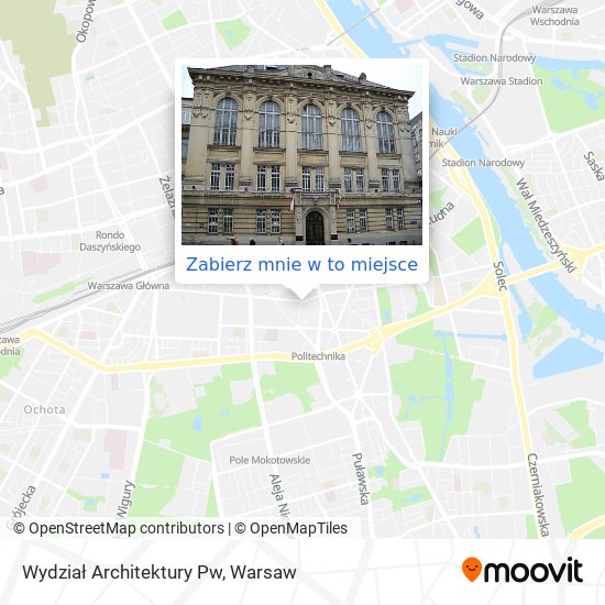 Mapa Wydział Architektury Pw