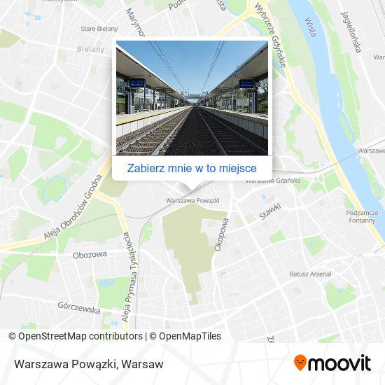 Mapa Warszawa Powązki