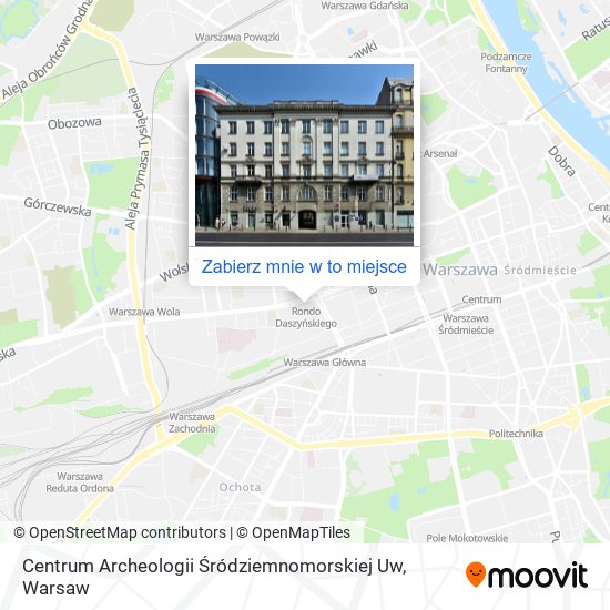 Mapa Centrum Archeologii Śródziemnomorskiej Uw