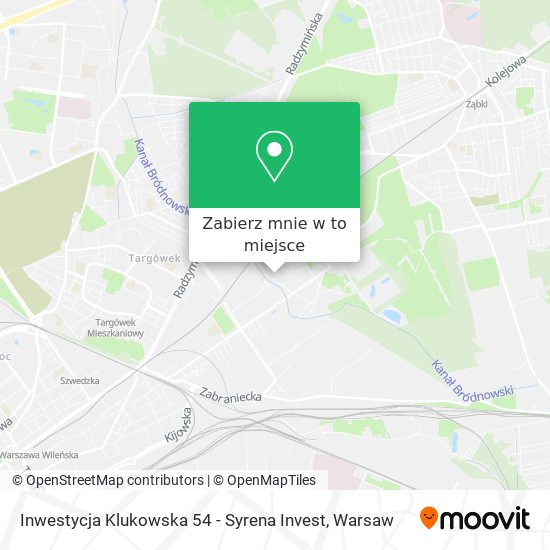 Mapa Inwestycja Klukowska 54 - Syrena Invest