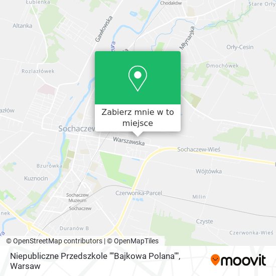 Mapa Niepubliczne Przedszkole ""Bajkowa Polana""