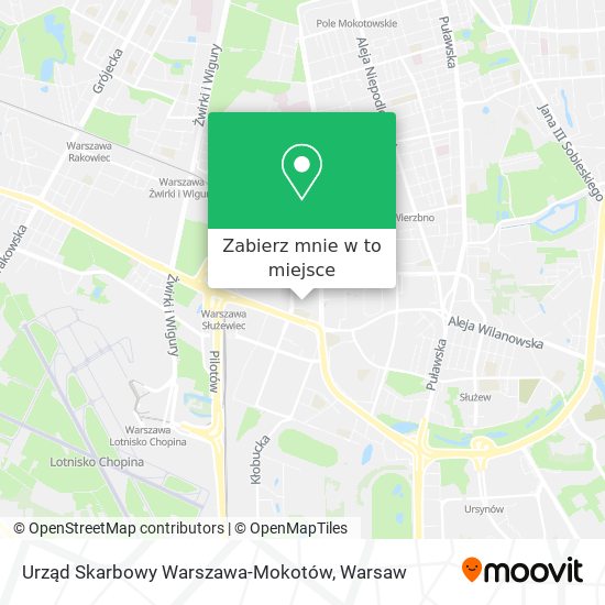 Mapa Urząd Skarbowy Warszawa-Mokotów