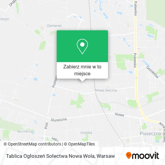 Mapa Tablica Ogłoszeń Sołectwa Nowa Wola