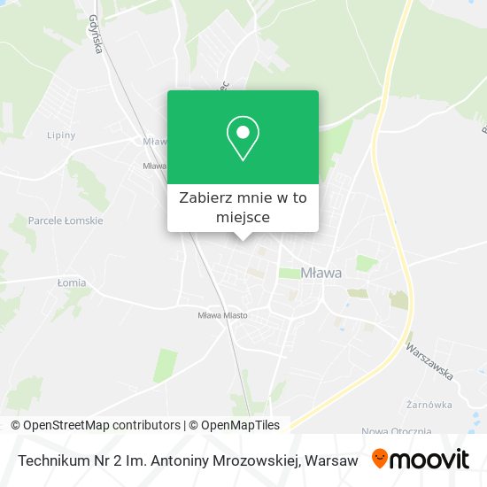 Mapa Technikum Nr 2 Im. Antoniny Mrozowskiej