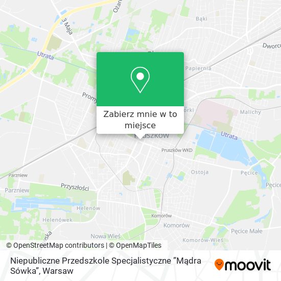 Mapa Niepubliczne Przedszkole Specjalistyczne ”Mądra Sówka”