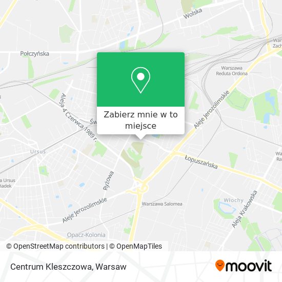 Mapa Centrum Kleszczowa