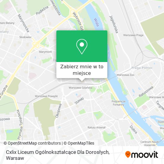 Mapa Cxlix Liceum Ogólnokształcące Dla Dorosłych