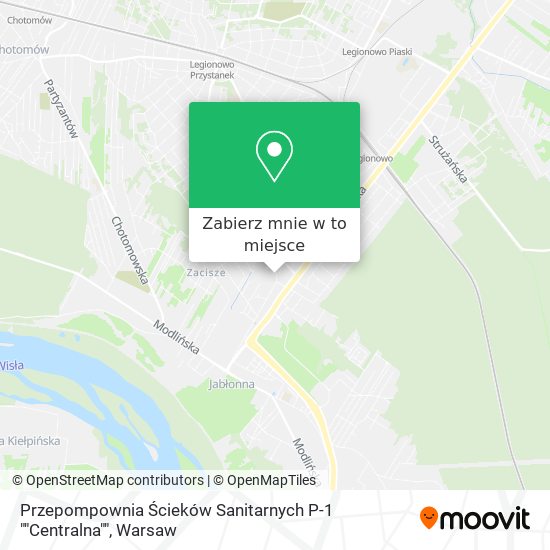 Mapa Przepompownia Ścieków Sanitarnych P-1 ""Centralna""