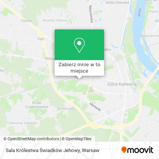 Mapa Sala Królestwa Świadków Jehowy