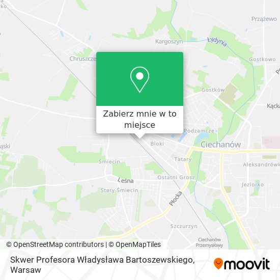 Mapa Skwer Profesora Władysława Bartoszewskiego