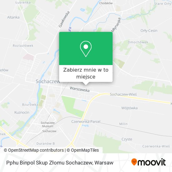 Mapa Pphu Binpol Skup Złomu Sochaczew