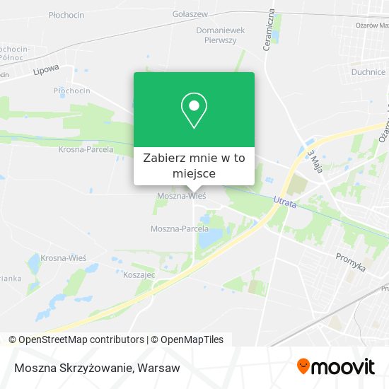 Mapa Moszna Skrzyżowanie