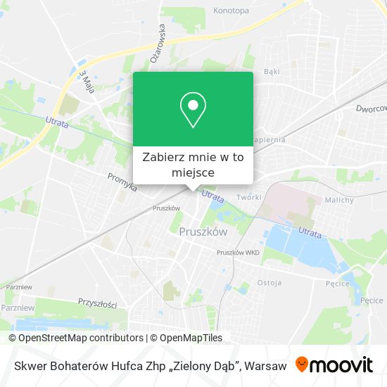 Mapa Skwer Bohaterów Hufca Zhp „Zielony Dąb”