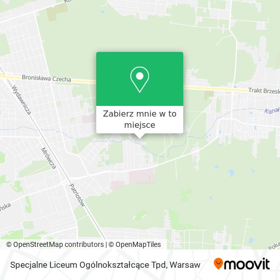 Mapa Specjalne Liceum Ogólnokształcące Tpd