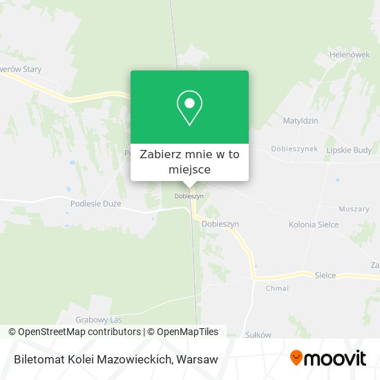 Mapa Biletomat Kolei Mazowieckich