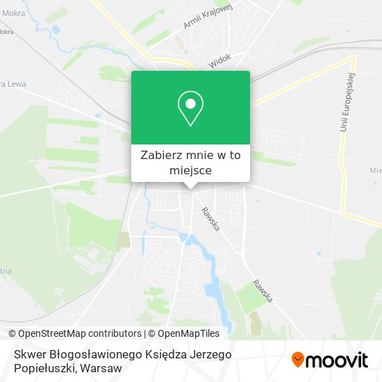 Mapa Skwer Błogosławionego Księdza Jerzego Popiełuszki