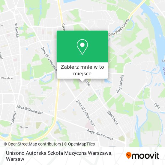 Mapa Unisono Autorska Szkoła Muzyczna Warszawa